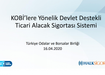 KOBİLERE YÖNELİK DEVLET DESTEKLİ TİCARİ ALACAK SİGORTASI SİSTEMİ