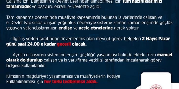 ÇALIŞMA İZİN BELGESİ DÜZENLEME